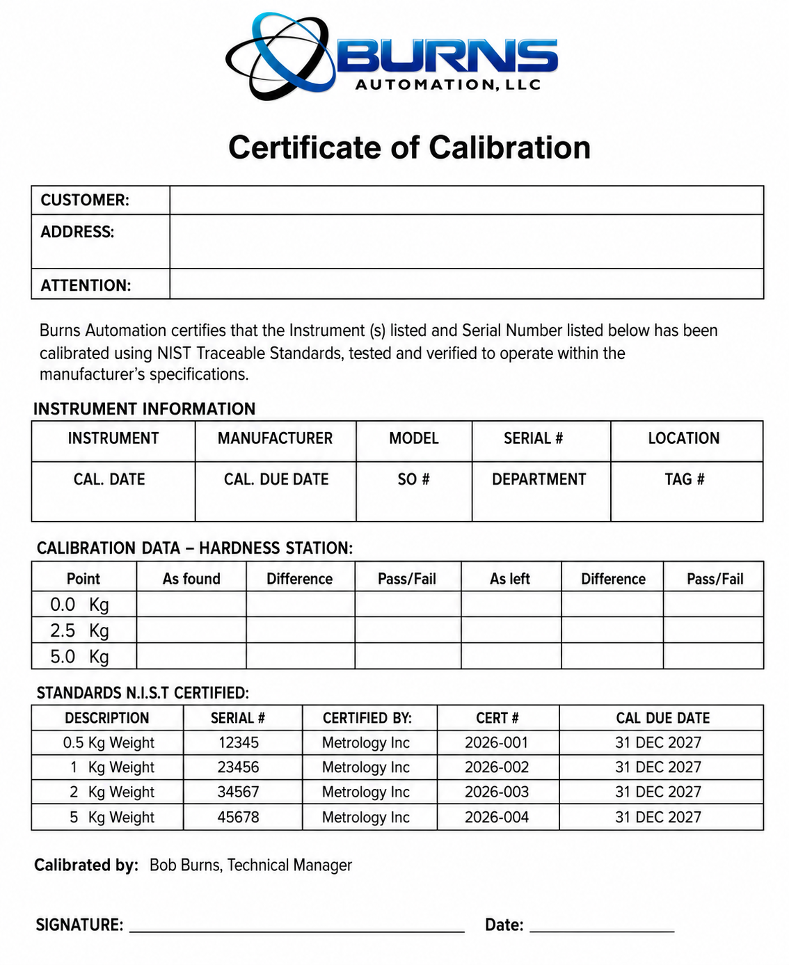 calibration Services